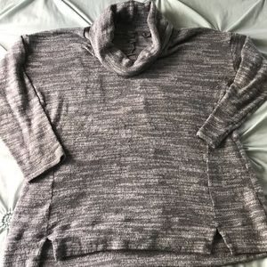 Aerie American Eagle Super Soft Cowl Neck Gray